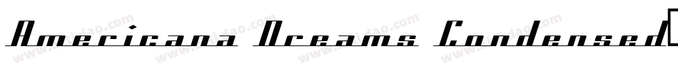 Americana Dreams Condensed字体转换